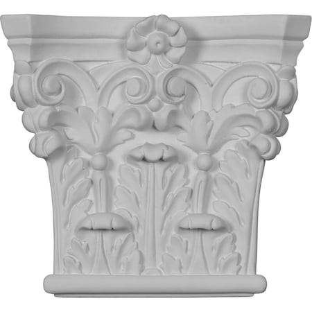 Ekena Millwork 7"W x 6 3/8"H x 1 3/4"P Corinthian Pilaster Capital (Fits Pilasters up to 4 3/8"W x 7/8"D) CAP07X06X02RC
